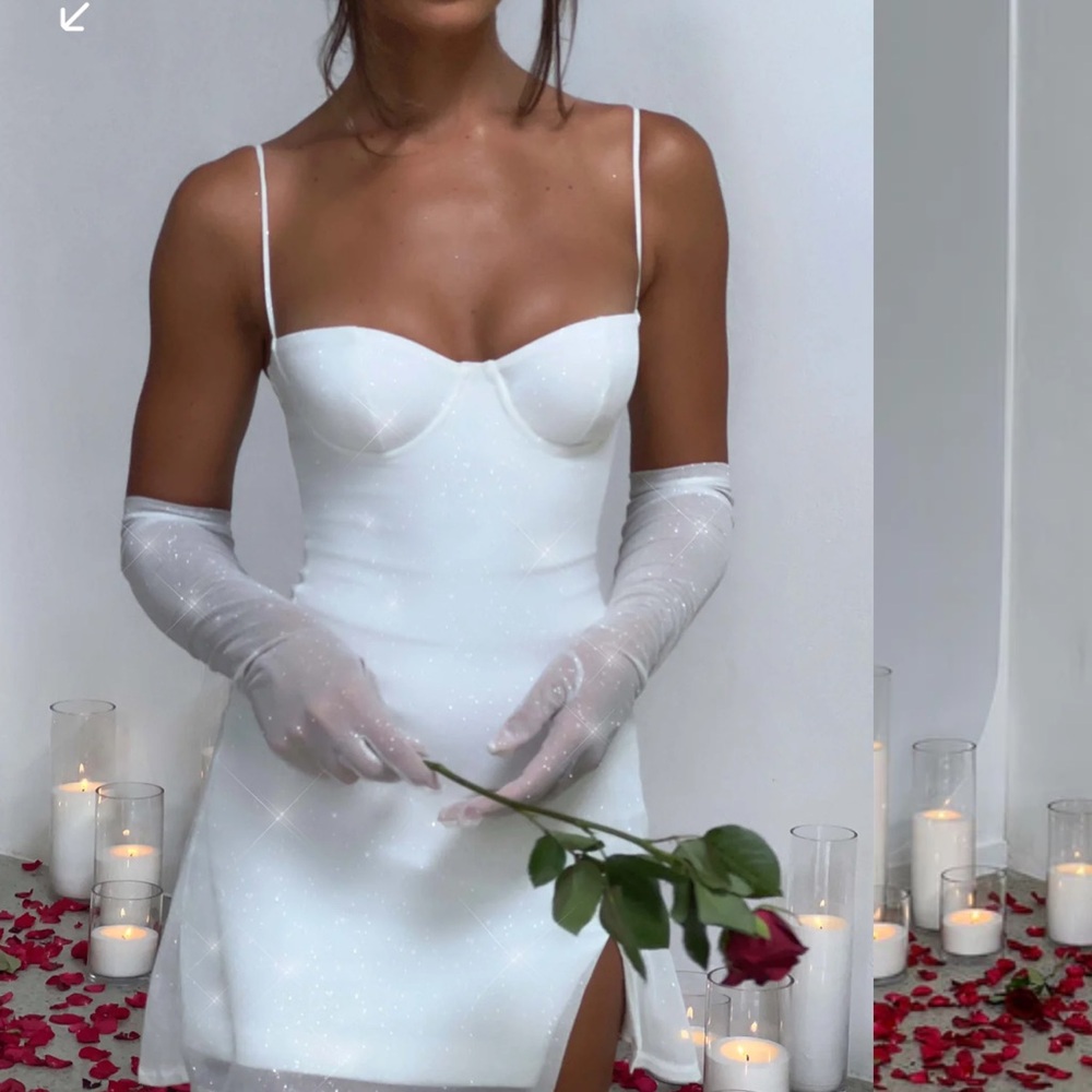 Babyboo Fashion Pixie Mini Dress - Ivory Sparkle